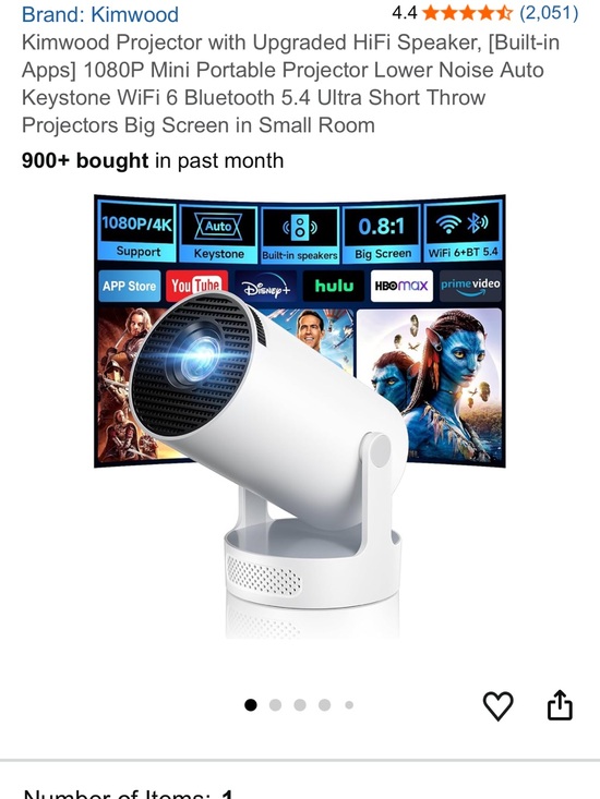 Other - Kimwood Portable Mini Projector in White